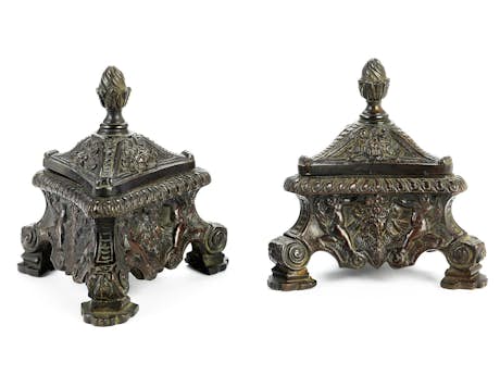 Paar Deckelgefäße im venezianischen Renaissance-Stil
